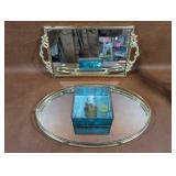 Vanity Tray, Mirror & Jewelry/Trinket Box+