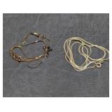 Two Sterling Silver Chain Necklaces (one w/