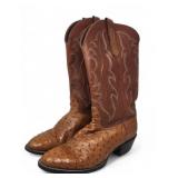 Nocona Full Quill Ostrich Boots 10 D Excellent