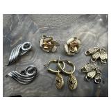 Signed Clip On Earrings Liz C, Giovanni & Berqere
