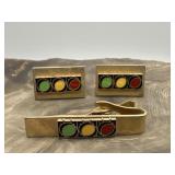 Hayward USA Traffic Light Cufflinks & Tie Clip