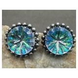 Star Cut Atomic Starburst Clip On Earrings