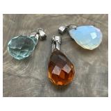 18K GP Teardrop Birthstone Pendants
