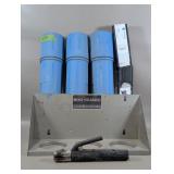 WELDING ROD GUARD WALL SHELF & 3 ROD CONTAINERS