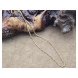 14K Gold Chain Link-Rope Braid Necklace 8.1g