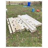 VINYL PVC FENCING PCS. JOB LEFT OVERS A FEW CUT.