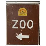 KANSAS ZOO TRAFFIC SIGN STEEL