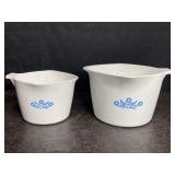2 CORNING WARE BLUE CORNFLOWER SAUCEMAKERS