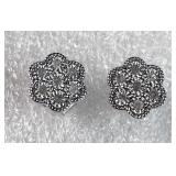 Diamond Earrings Set in 925