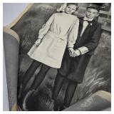 Antique Photo Etching of Children on Silk