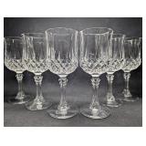 Vintage Crystal Glasses Set of Six Stemware,