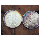 2- 2009 US Silver Eagle One Dollar Coins 1oz Fine