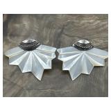 Mother of Pearl & Sterling Silver Fan Earrings