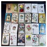 Variet of Antique Postcards Birthday