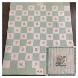 Vintage 50 State Flower Block Quilt , Hand