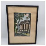 1934 Signed Architectural Art