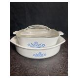 CORNING WARE BLUE CORNFLOWER CASSEROLE W/ LID