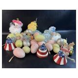 Lot of Holiday Decor w/ New Covered Cake Pan