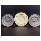 Vintage Ashtrays Marlboro Train & Coors Beer