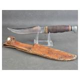 Vintage Kabar 1237 Skinning Knife USA w/ Sheath