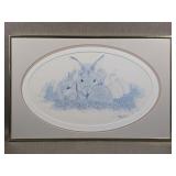 Signed LE Susan Morrison Rabbit Print