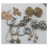 BEAUTIFUL BLING NEW DANGLE EARRINGS POST EARRINGS