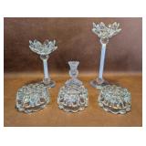 Crystal Lotus Candle Holders, Princess House