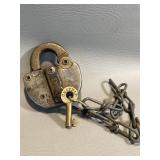 CMSTP&P RR Railroad Padlock & Key , Chicago,