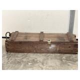 WOOD MILITARY AMMO/SUPPLY CRATE