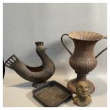 Cast Iron Bird , Chinese Coin Tray , Indian Head