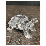 CRYSTAL ART GLASS TURTLE BY CRISTAL SEVRES FRANCE