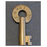 Antique New Hope and Ivyland Railroad Lock Key