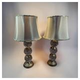 Harper Table Lamps | Bubble Textured Mercury