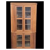 Custom Cherry 2-Pc Corner Cupboard