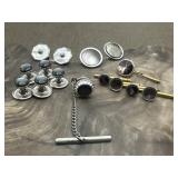Mother of Pearl Cufflinks, Shirt Studs & Tie Pin