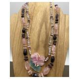 Rose Amethyst Strand & Lee Sands Pearls Citrine