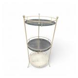 3 Tier Round Table with Mirror Top