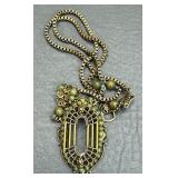 VTG Edwardian Style Necklace w/ Green Jade ?
