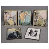 Vintage Small Framed Silhouettes