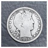 1906 ï¿½Oï¿½ Barber Half Dollar