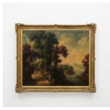 47" x 54"  Lanscape & Rider in Red Painting