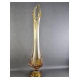 MCM Viking ? Yellow Amber Glass Swung Vase