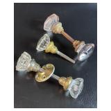 2 Sets Glass Door Knobs w/ 1 Single