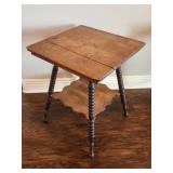 Antique Victorian Quartersawn Oak Square Parlor