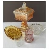 Vintage Glassware Marigold Carnival Candy Dish,
