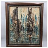 1964 Gertrude Van Cleave "Reflections" Painting