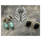 Vintage Crown Trifari Clip on & Studs Earrings