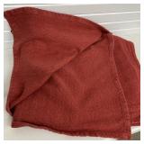 Ralph Lauren 100%. Cotton King Sz Blanket Brick