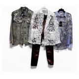 Sewing Shirts/ Lace Jacket/ Spandex Copper Color