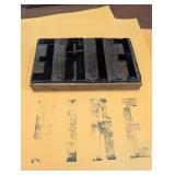 Vintage Letterpress Stamp"FIRE"